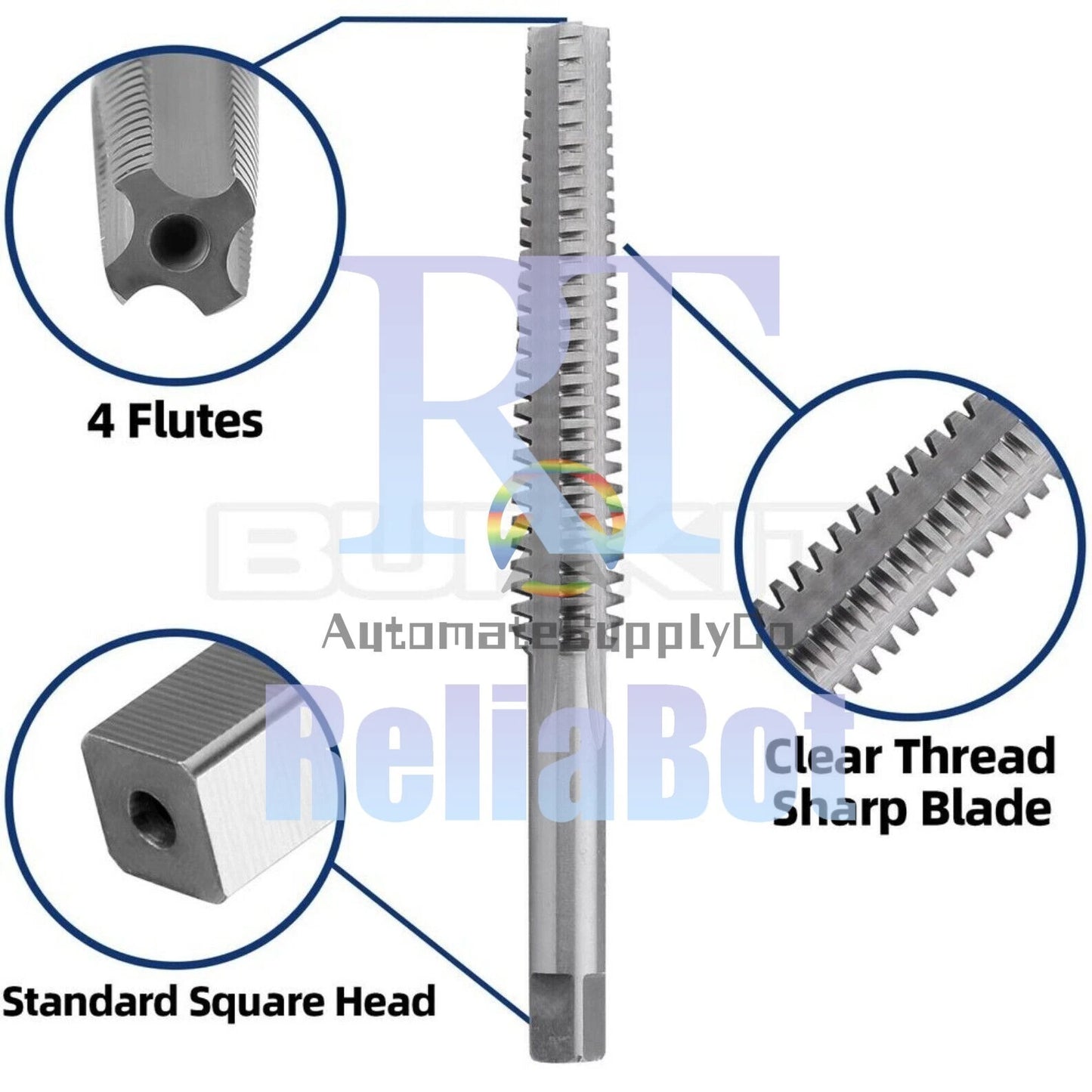 ACME 3/4"-8 Trapezoidal Tap Right Hand, HSS 3/4 x 8 Trapezoidal Thread Tap