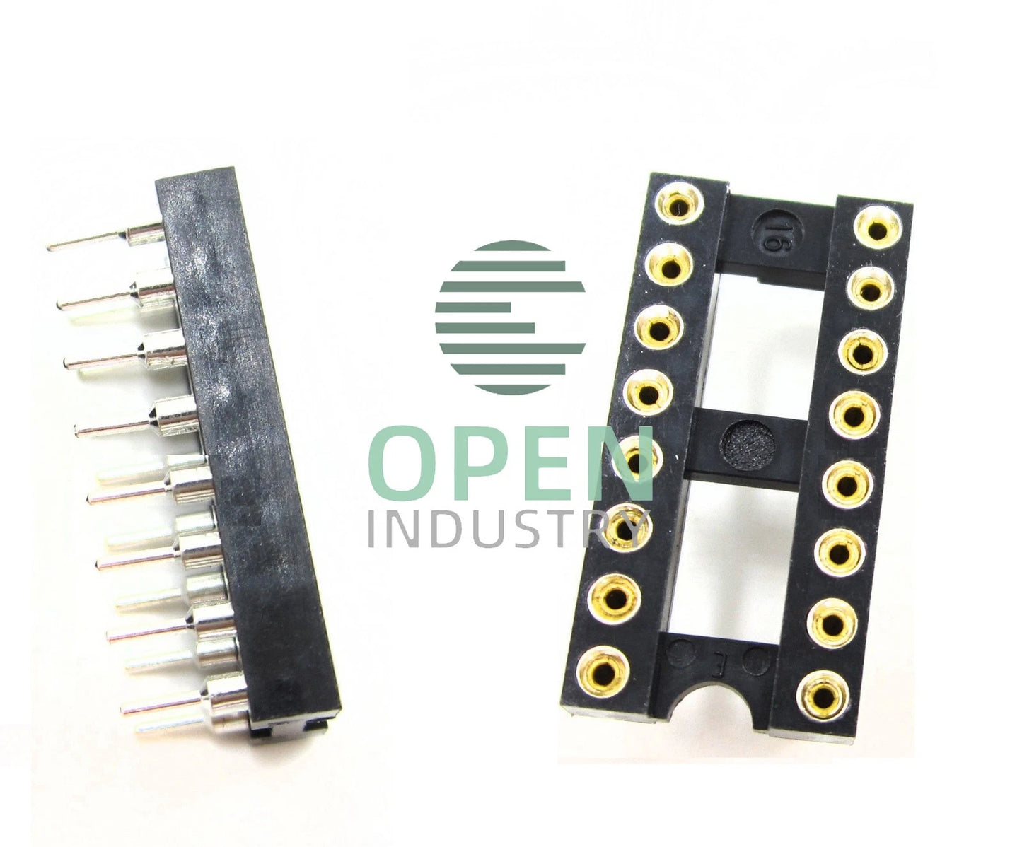 50pcs 16Pin DIP SIP Round IC Sockets Adaptor Solder Type gold plated machined