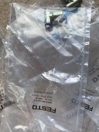 new 1PC Festo GRLA-M5-QS-6-D 193139 One-way Flow Control Valve 193139 - FESTO