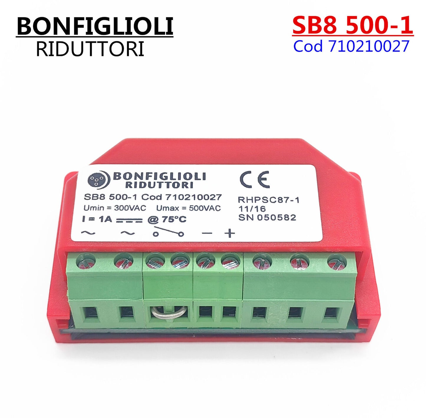 new BONFIGLIOLI RIDUTTORI SB8 500-1 cod 710210027 Overexcitation Rectifier - BONFIGLIOLI