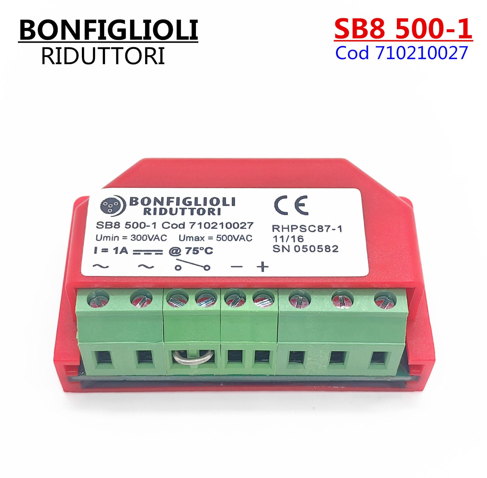 new BONFIGLIOLI RIDUTTORI SB8 500-1 cod 710210027 Overexcitation Rectifier - BONFIGLIOLI