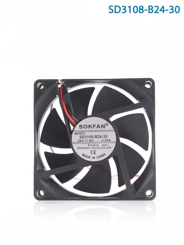 SOKFAN SD3108-B24-30 8020 DC24V 0.05A 8CM 2-wire Inverter Cooling Fan
