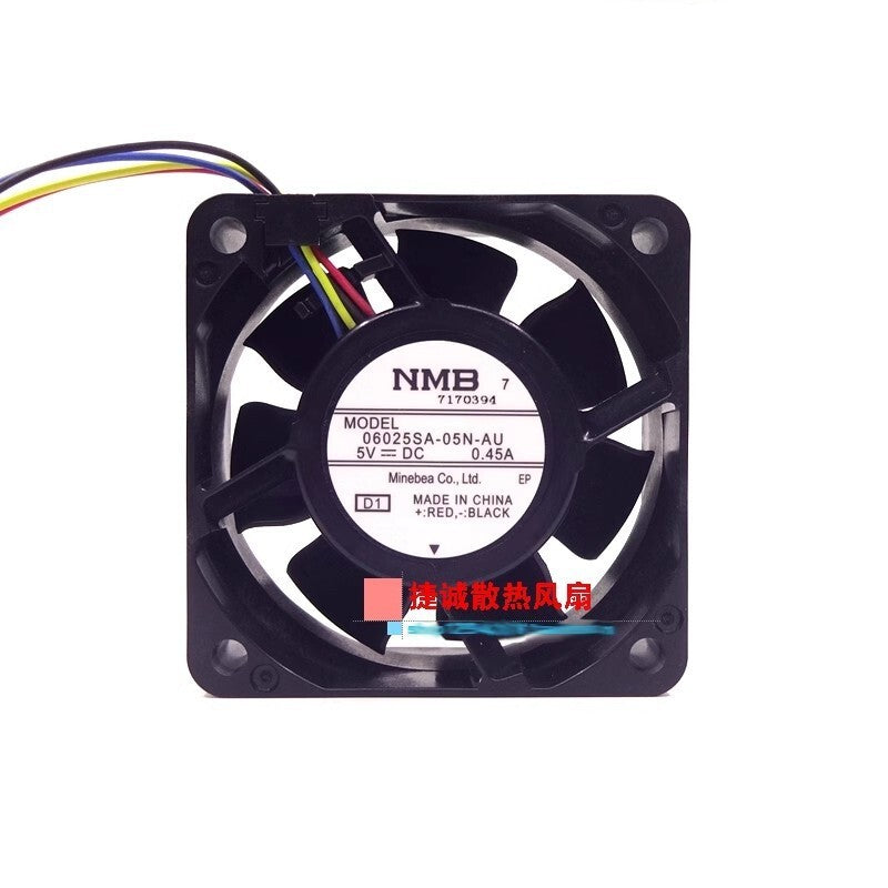 NMB 06025SA-05N-AU 5V 0.45A 6025 6CM 4 wire chassis cooling fan