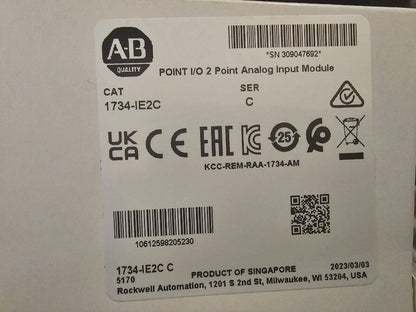 AB Allen-Bradley 2Point Analog Input Module 1734IE2C – 2023 New Sealed - AB ALLEN-BRADLEY