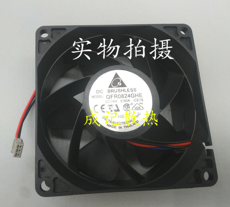 1pcs Delta QFR0824GHE 8038 24V 0.60A 8CM inverter fan 3pin