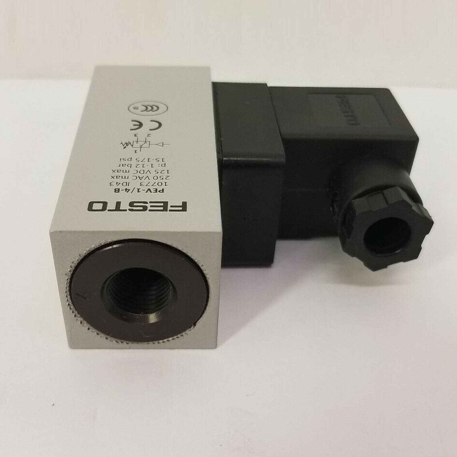 FESTO PEV-1/4-B 10773 PLC Pressure Switch 24VDC - FESTO Pressure Switch, 24VDC, 1/4-B, PEV-1/4-B 10773, Pressure Switch for PLC - FESTO