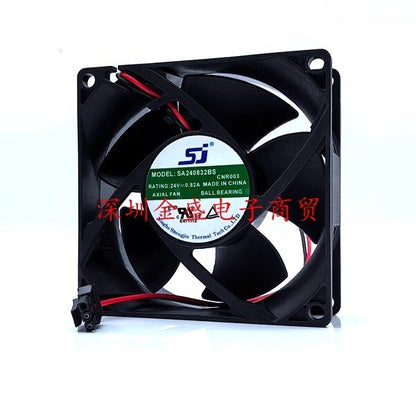 SJ SA240832BS DC24V 0.82A 80*80*32MM 2-pin Inverter Cooling Fan