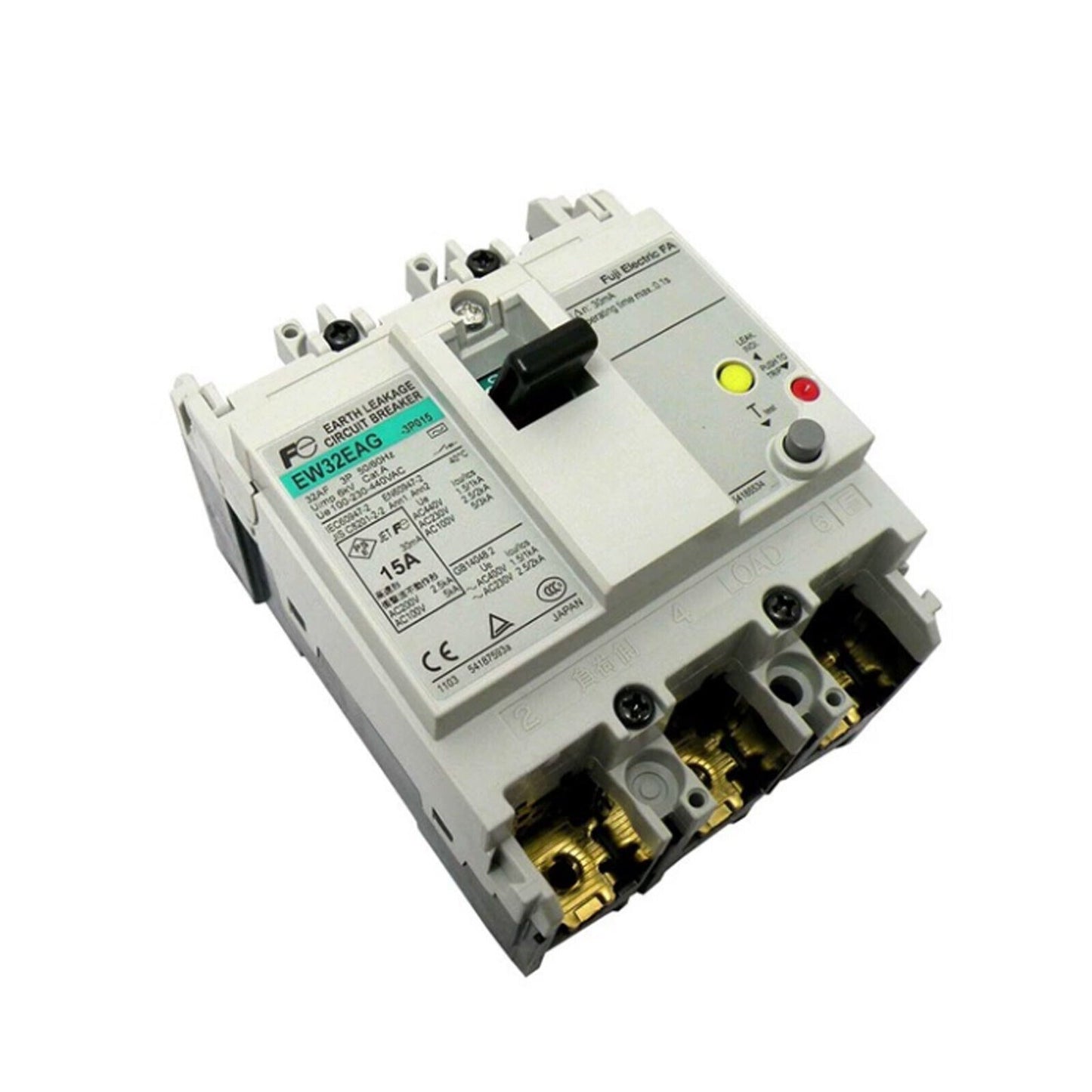 New Fuji EW50EAG 3P 15A Circuit Breaker - FUJI