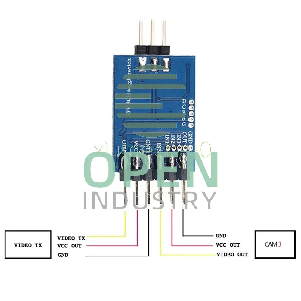 DC5-12V 3Channel Video Switcher Module 3-way Video Switching for FPV camera