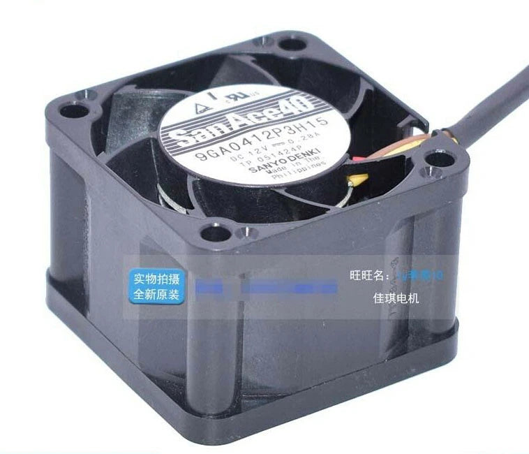 1PCS Sanyo 9GA0412P3H15 DC12V 0.28A 4CM 4028 PWM fan
