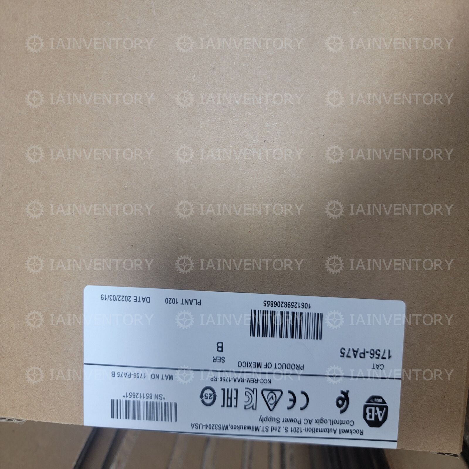 Allen-Bradley 1756-PA75: New Industrial Equipment - ALLEN-BRADLEY