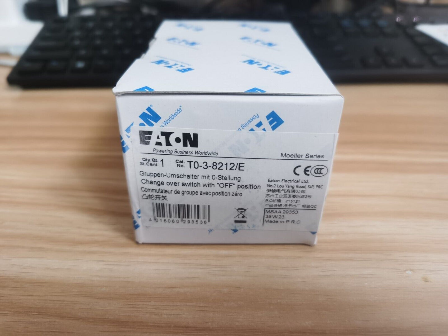 new 1PCS Eaton Moeller T0-3-8212/E Switch - EATON MOELLER