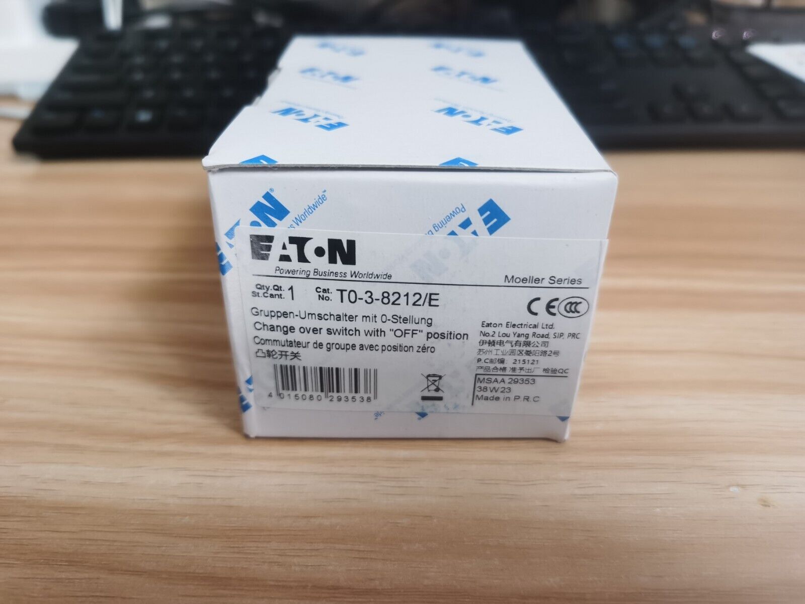 new 1PCS Eaton Moeller T0-3-8212/E Switch - EATON MOELLER