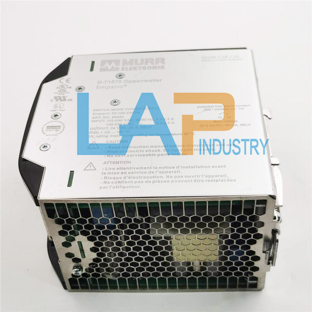 used 1PCS  FOR MURR Switching power supply 85442 INPUT：100-230VDC