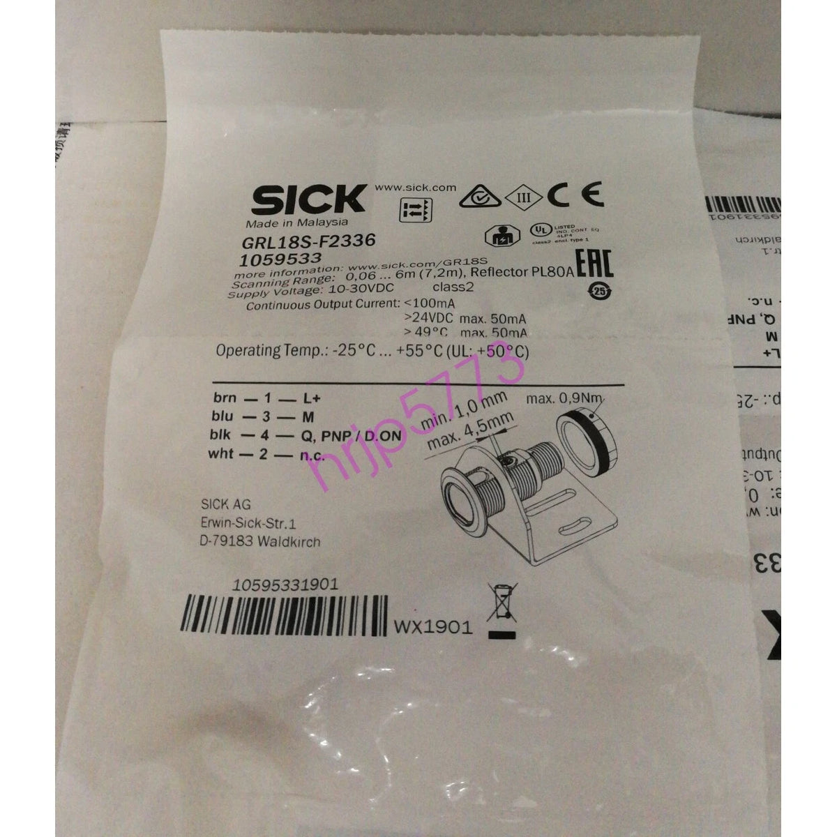 1pc sick photoelectric sensor GRL18S-F2336 1059533 spot stock