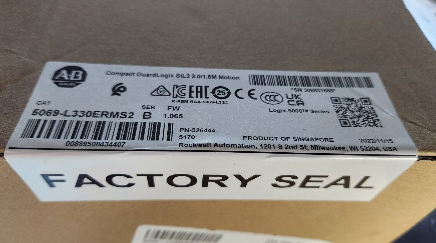 Allen Bradley 5069-L330ERMS2 SHIP Industrial Equipment - ALLEN BRADLEY