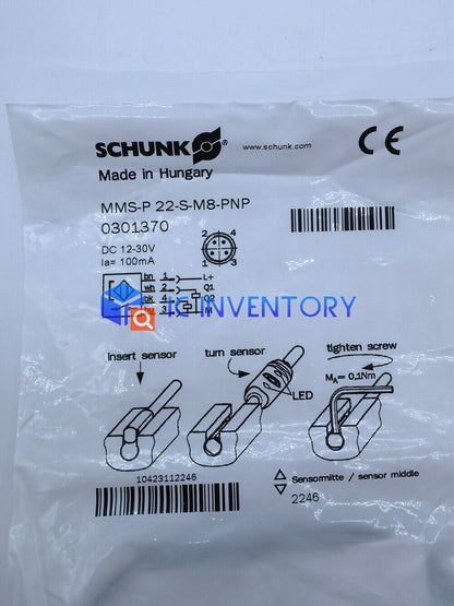 new 1PCS For SCHUNK MMS-P22-S-M8-PNP 0301370 Proximity Sensor - SCHUNK