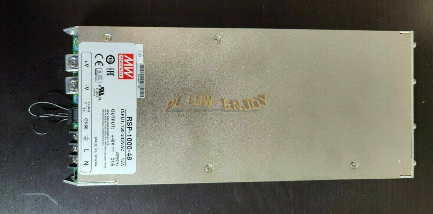 new MEAN WELL RSP-1000-48 POWER SUPPLY 100-240VAC 12A Output 48V dc 21A - MEAN WELL