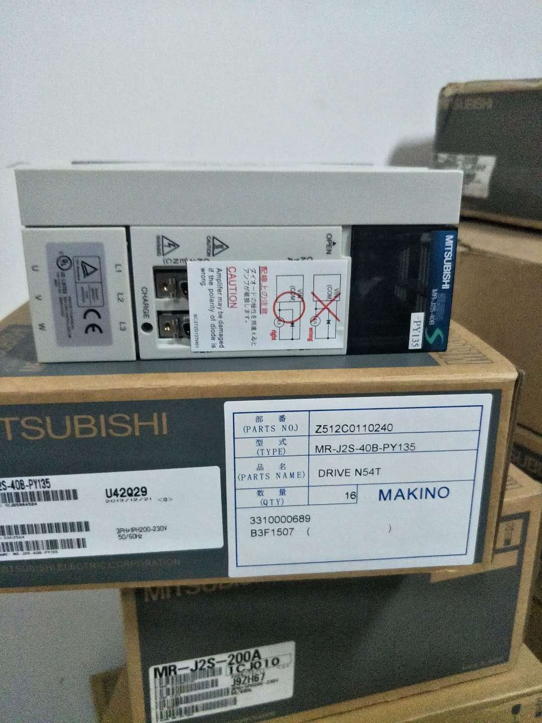 1PC MITSUBISHI AC SERVO DRIVER MR-J2S-40B-PY135