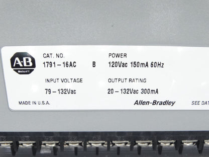 Allen Bradley 1791-16AC Series B PLC Module | Industrial Automation Components | Build High-Performance Control Systems - ALLEN BRADLEY