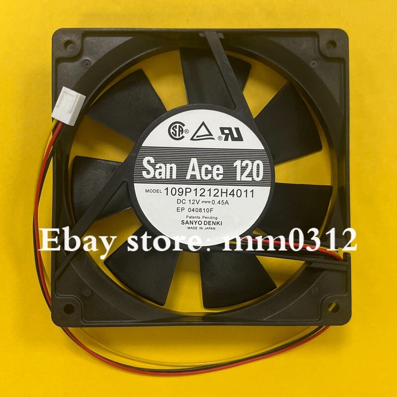 SANYO 109P1212H4011 12038 DC12V 0.45A 12CM 3-Wire Inverter Cooling Fan
