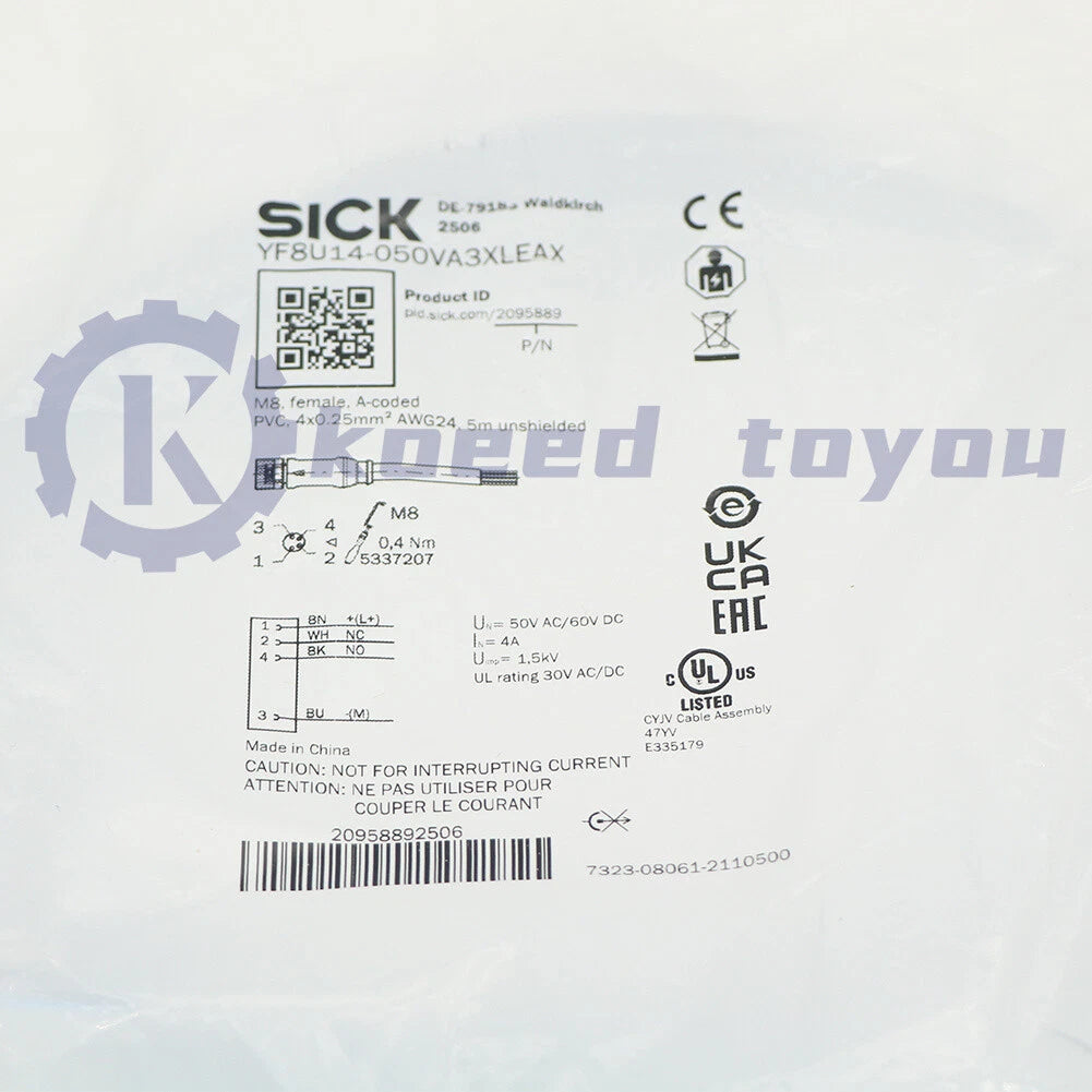 1PC SICK YF8U14-050VA3XLEAX Proximity Sensor Cable US