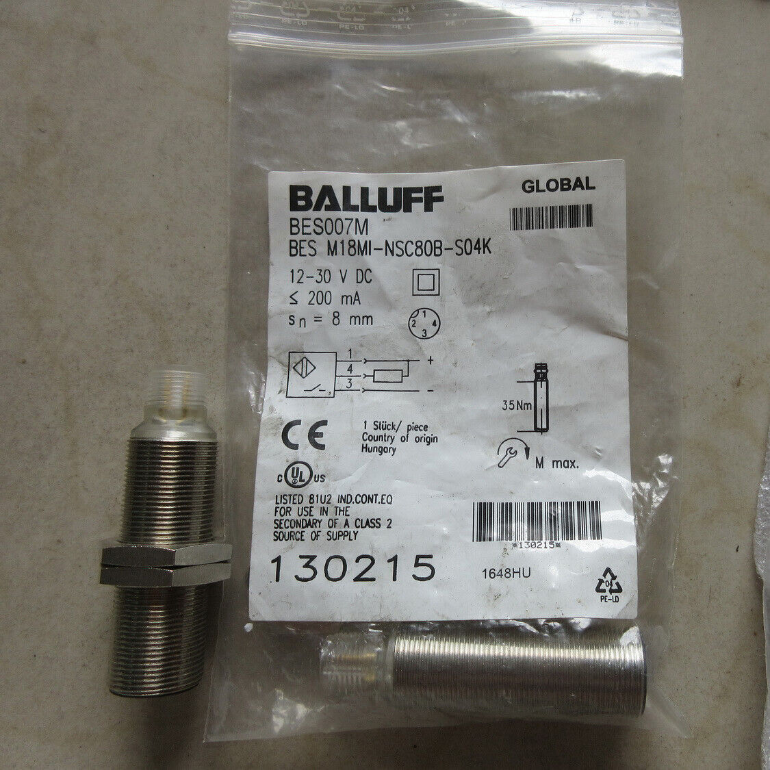 1PC BALLUFF Proximity Sensor BES M18MI-NSC80B-S04K - BALLUFF
