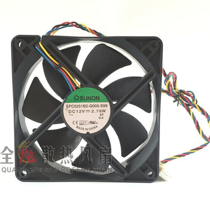 SUNON EFC0251B2-Q000-S99 120mm 12V 7.6W 4-wire cooling fan
