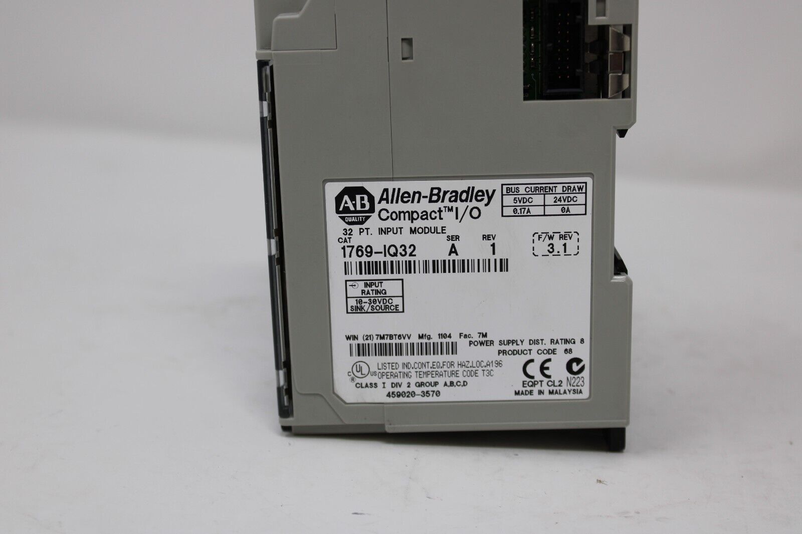 used Allen Bradley 1769-IQ32 Input Module - ALLEN BRADLEY