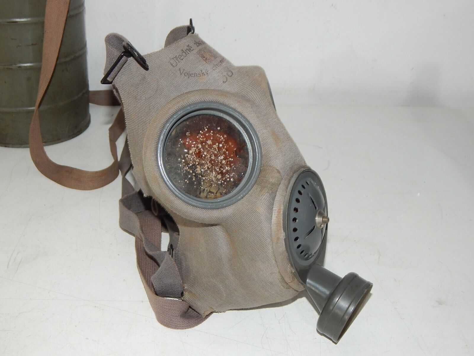 used  KUDRNAC gas mask KM-1a 1938 WW2 WWII