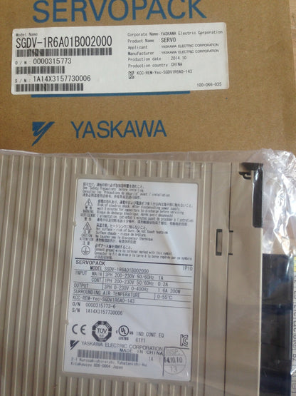 YASKAWA SERVO DRIVER SGDV-1R6A01B SGDV-1R6A01B002000