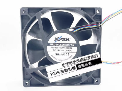 XFAN RDN1338B2 13038 24V 1.00A 13CM 4-Wire Violent DC Large Airflow Cooling Fan