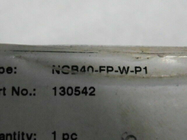 NCB40-FP-W-P1 Proximity Switch - PEPPERL+FUCHS