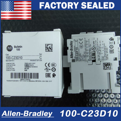 Allen-Bradley 100-C23D10 IEC Contactor 110/120 VAC 3-P 23A New Factory Sealed - High-Efficiency Industrial Contactor - ALLEN-BRADLEY