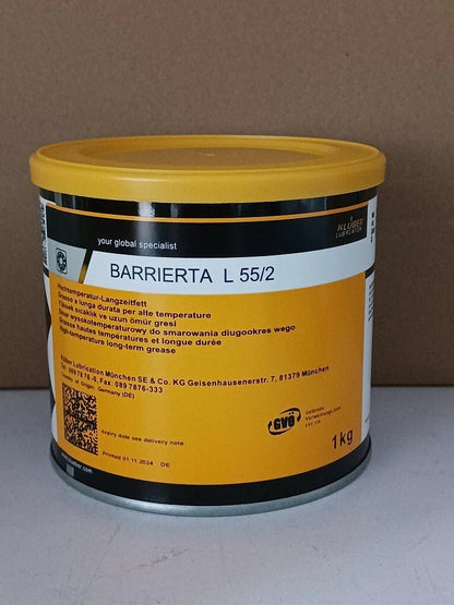 KLUBER Lubrication Barrierta L 55/2 Grease 1Kg (2.2 lb) free ship.
