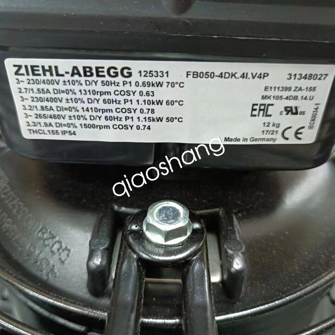 new ZIEHL-ABEGG FB050-4DK.4I.V4P Axial Flow Fan - KOEED