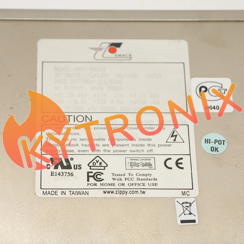 For Emacs ZIPPY ARN1-6400F 400W Industrial Equipment Power Supply 1pcs