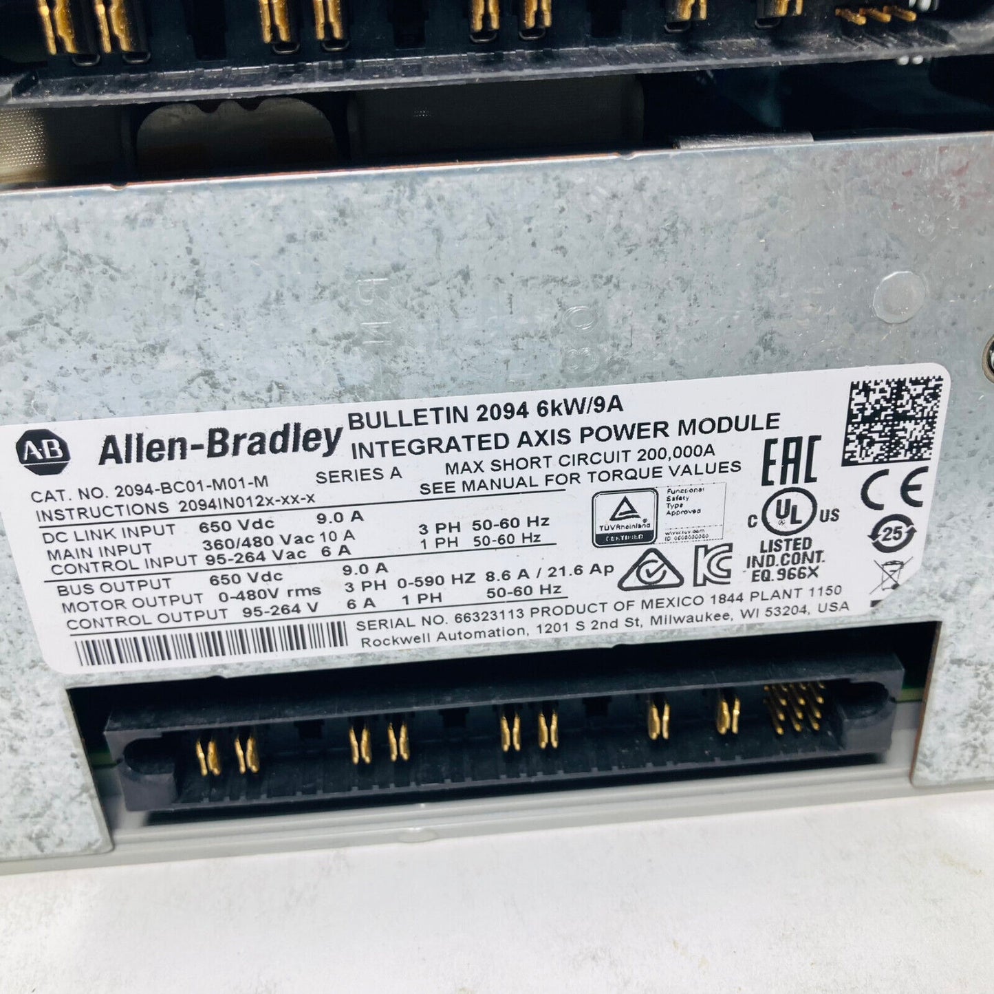 ALLEN-BRADLEY 2094-BC01-M01-M Integrated Axis Power Module - ALLEN-BRADLEY