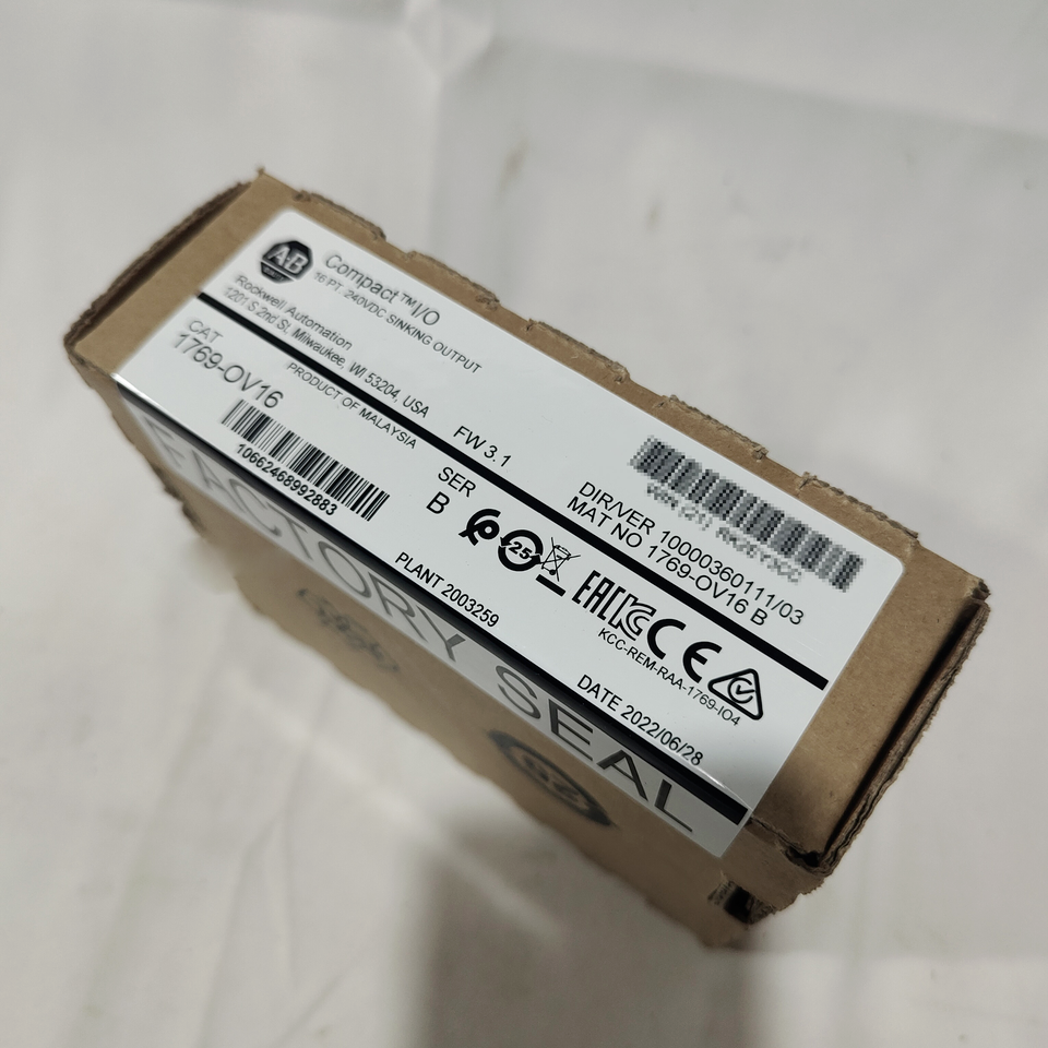 CompactLogix Sink Output Module 16 Point 1769-OV16 SER B CompactLogix Sink Output Module AB 1769 OV16 - COMPACTLOGIX