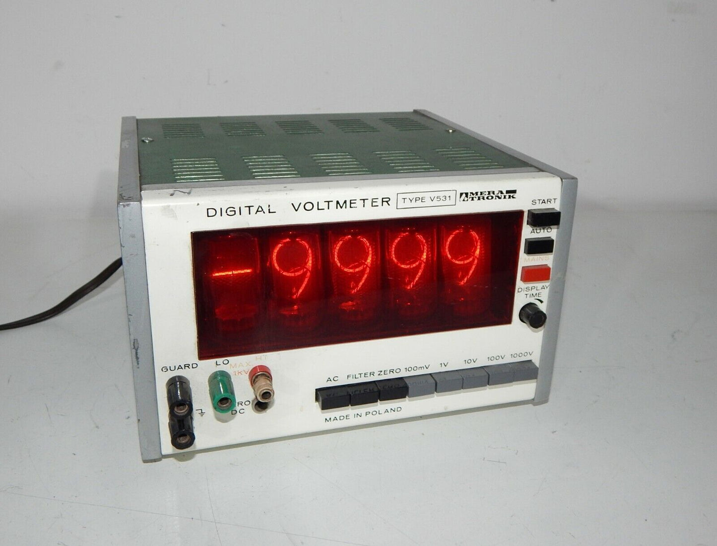 Used Measuring Device Digital Voltmeter V531 MERATRONIK NIXIE tube - MERATRONIK