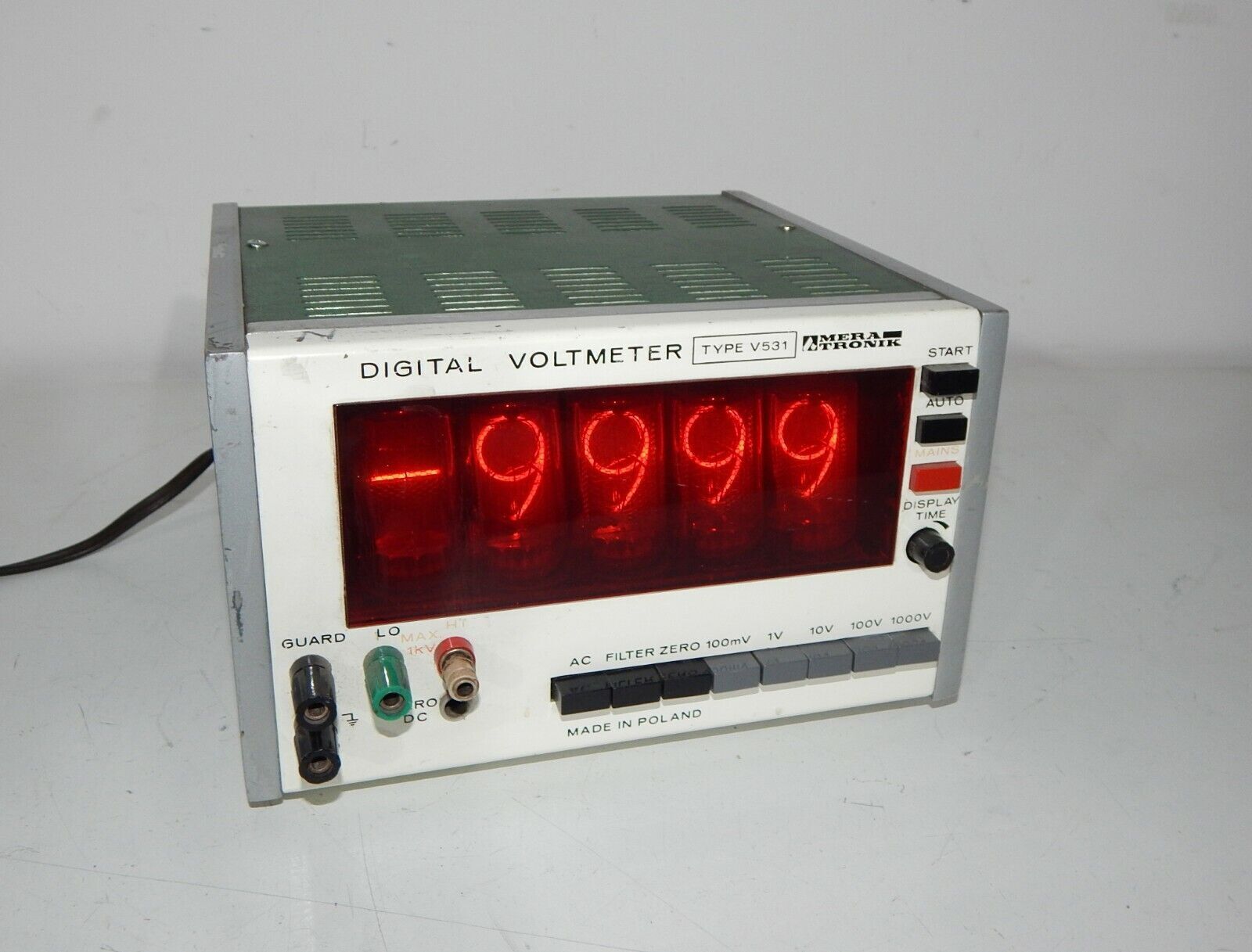 Used Measuring Device Digital Voltmeter V531 MERATRONIK NIXIE tube - MERATRONIK