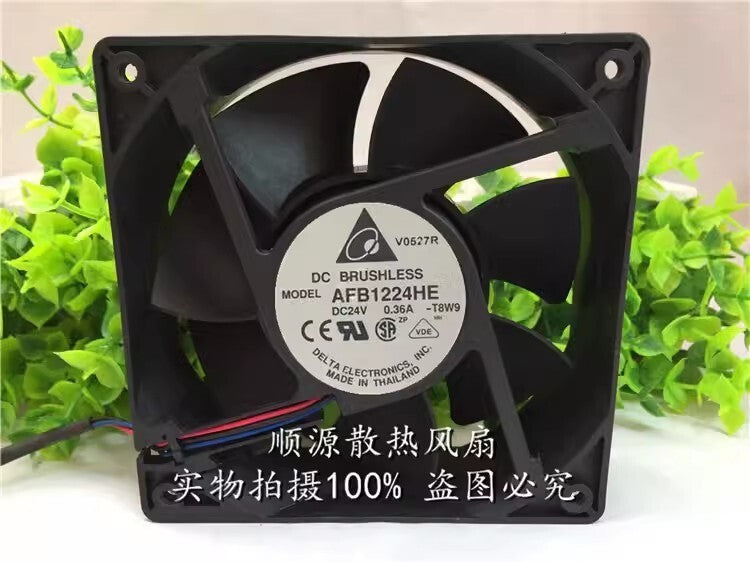 Delta AFB1224HE DC24V 0.36A 120*120*38MM 3-Wire Inverter Cooling Fan
