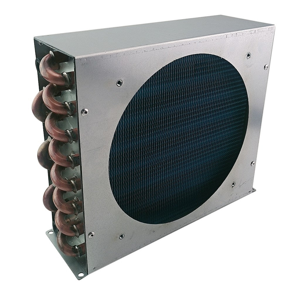 new Small Shell Condenser Radiator Air-Cooled Fan Copper Tube Heat Exchanger