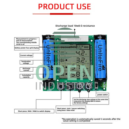 Lithium Battery 18650 Capacity Tester Module Digital Measurement High Precision