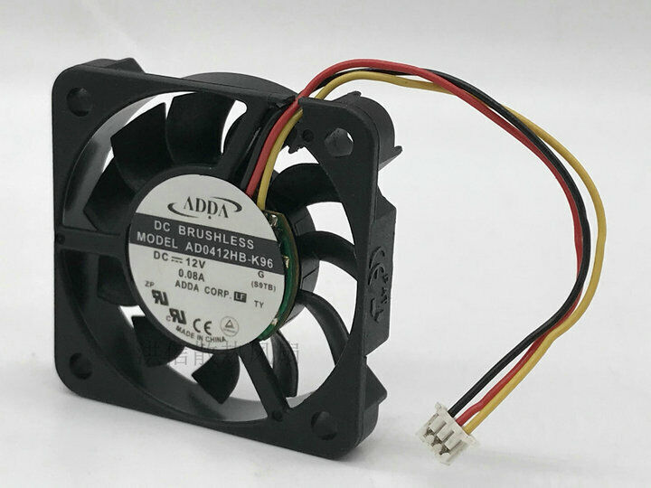 new 1 PCS ADDA Fan AD0412HB-K96 DC12V 0.08A 4008 4CM 3 pin cooling fan