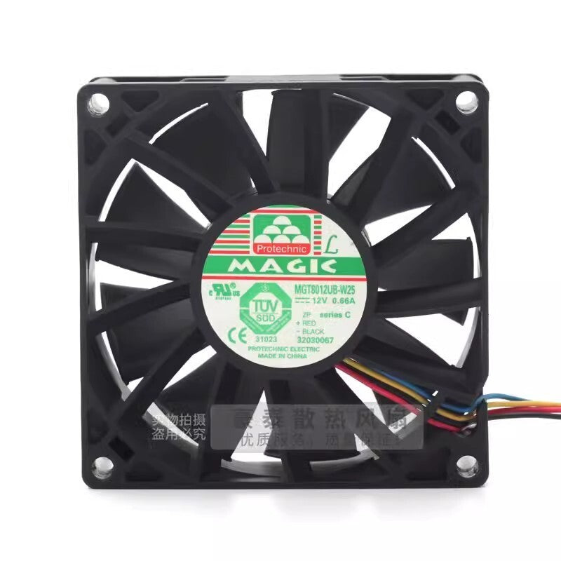 MAGIC MGT8012UB-W25 8025 DC12V 0.66A 4-Wire PWM Silent Cooling Fan