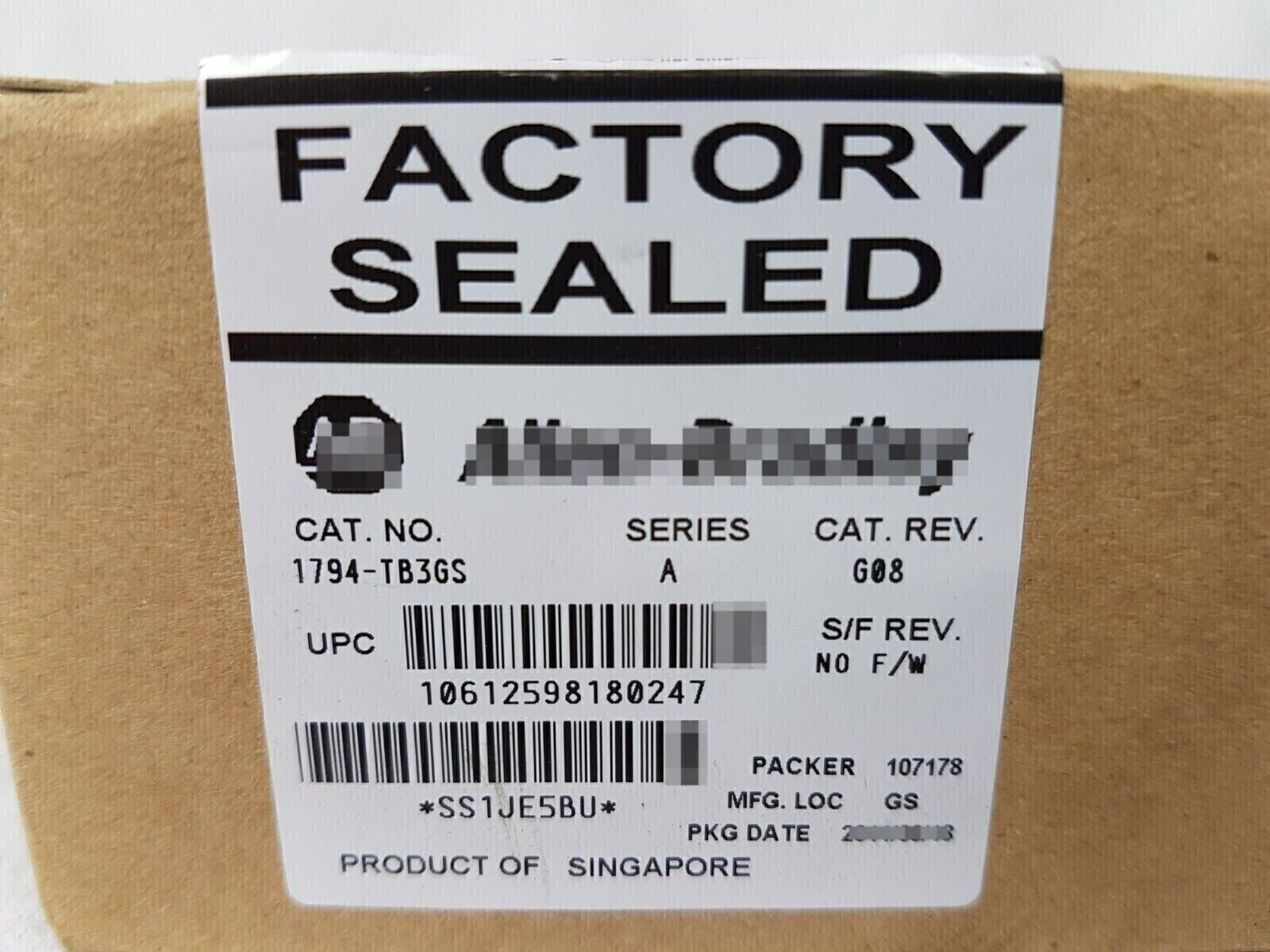 1794-TB3GS AB Flex Terminal Base New Sealed 1PCS Expedited 1794TB3GS - FLEX TECH SOLUTIONS