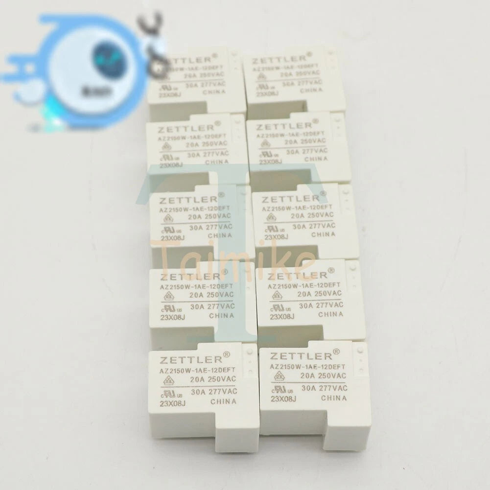 (10PCS) ZETTLER AZ2150W-1AE-12DEFT 12VDC Automotive Relay 20A 250VAC 4Pins~