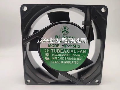 Bi-sonic 9P-115HS 115VAC 15/14W 9225 AC Axial Cooling Fan