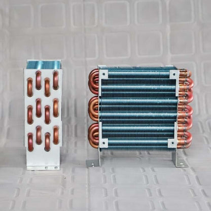 new 1pcs CP4x6x120 condenser air-cooled copper tube aluminum fin radiator 24V fan - SIGMATEK
